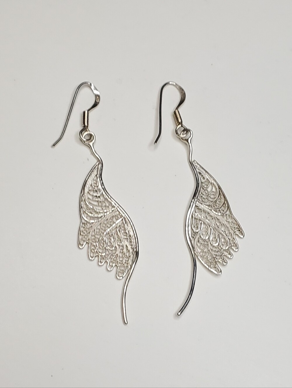 Vtg. Wing Fairy Dangle Earrings